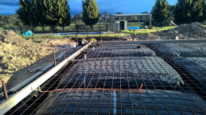 Underslab ready to go with electrical conduits and pipes